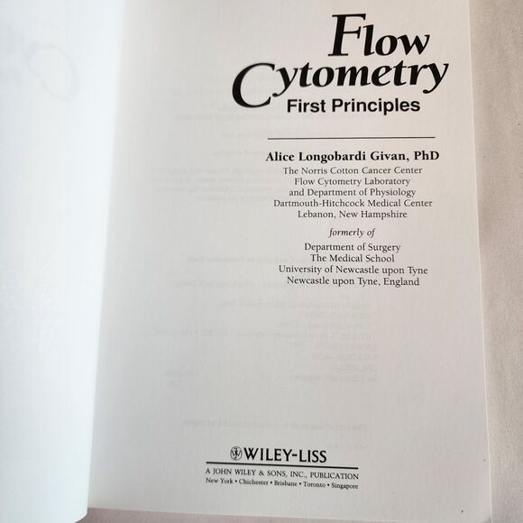 Flow Cytometry: First Principles Paperback Book Alice Longobardi Givan 1992 - Picture 5 of 8
